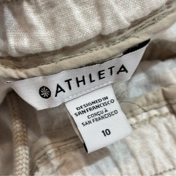 Athleta Cabo Linen Joggers Micro Cheetah Print
Size 10 Summer Vacation Travel - Picture 11 of 13